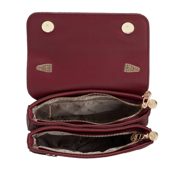 Bordo Print Kadın El Çantası - S26K1PR09154-R6P - 4