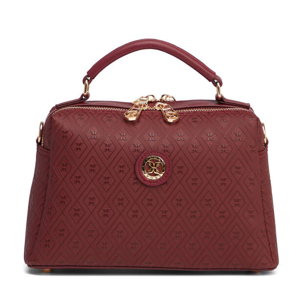 Bordo Print Kadın El Çantası - S26K1PR09182-R6P - 1
