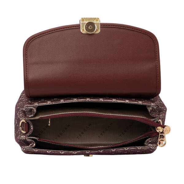 Bordo Tekstil Kadın Çapraz Askılı Çanta - S25K1TWC0718-V6K - 4