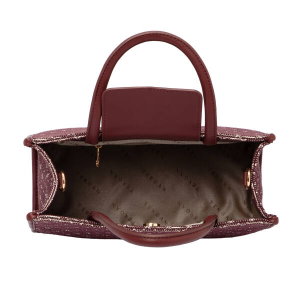 Bordo Tekstil Kadın El Çantası - S25K1TWC0702-V6K - 4