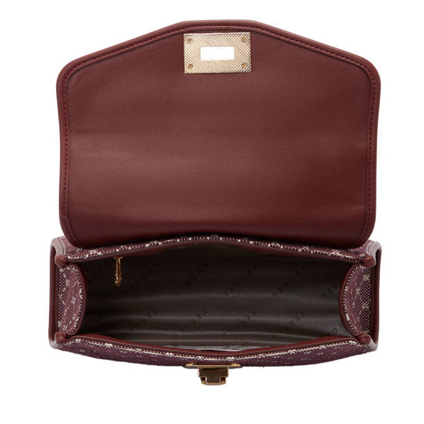 Bordo Tekstil Kadın El Çantası - S25K1TWC0714-V6K - 4