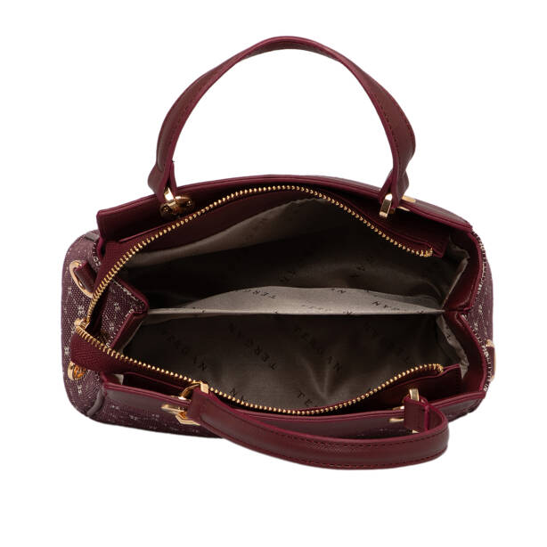 Bordo Tekstil Kadın El Çantası - S25K1TWC0720-V6K - 4