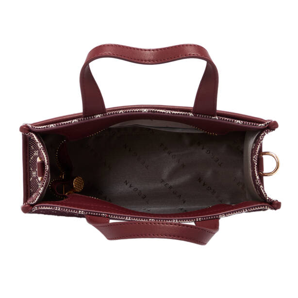 Bordo Tekstil Kadın El Çantası - S26K1TWC0703-V6K - 4
