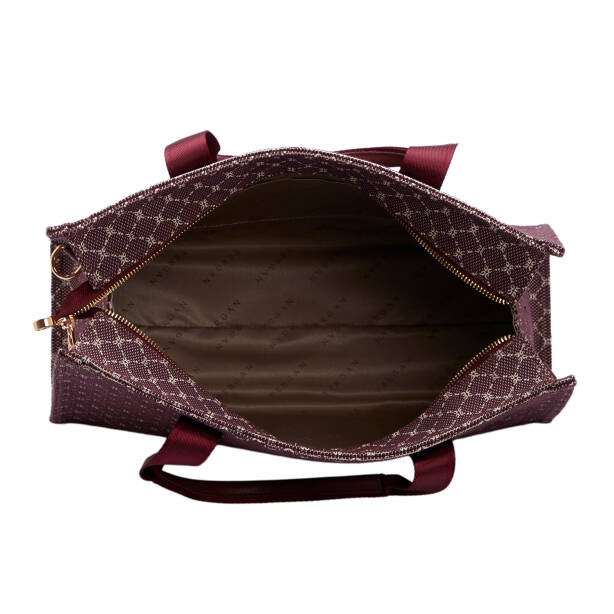 Bordo Tekstil Kadın El Çantası - S26K1TWC0709-V6K - 4