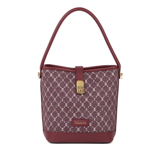 Bordo Tekstil Kadın El Çantası - S26K1TWC0726-V6K 