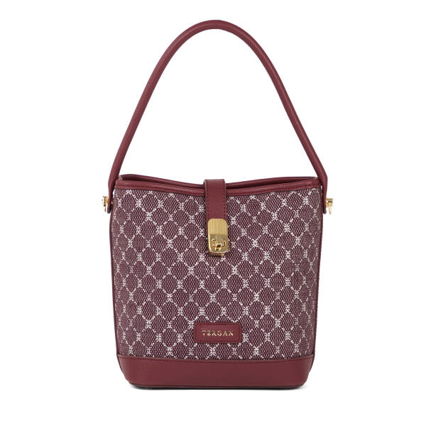 Bordo Tekstil Kadın El Çantası - S26K1TWC0726-V6K - 1