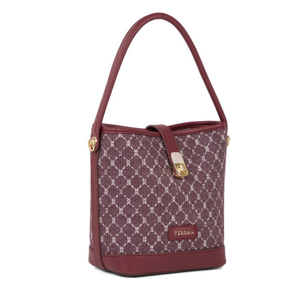 Bordo Tekstil Kadın El Çantası - S26K1TWC0726-V6K - 2