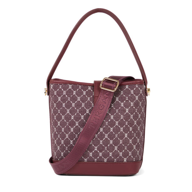 Bordo Tekstil Kadın El Çantası - S26K1TWC0726-V6K - 3