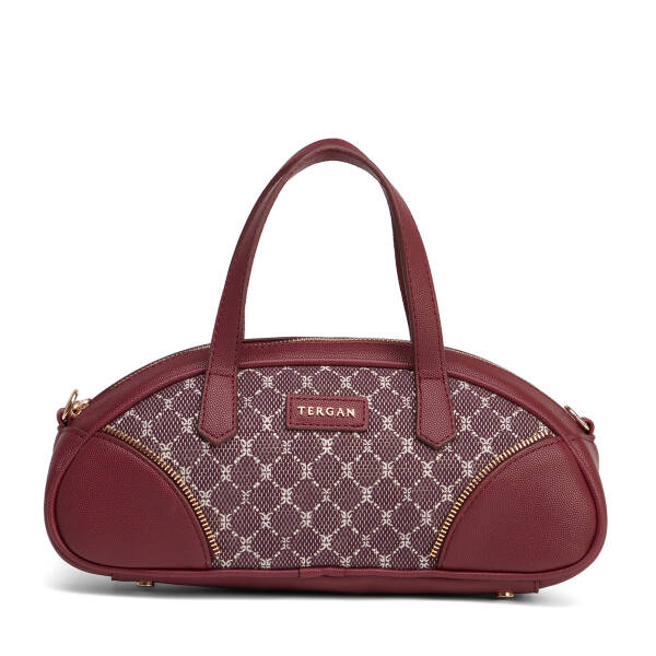 Bordo Tekstil Kadın El Çantası - S26K1TWC0727-V6K - 1