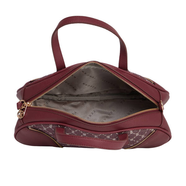 Bordo Tekstil Kadın El Çantası - S26K1TWC0727-V6K - 4