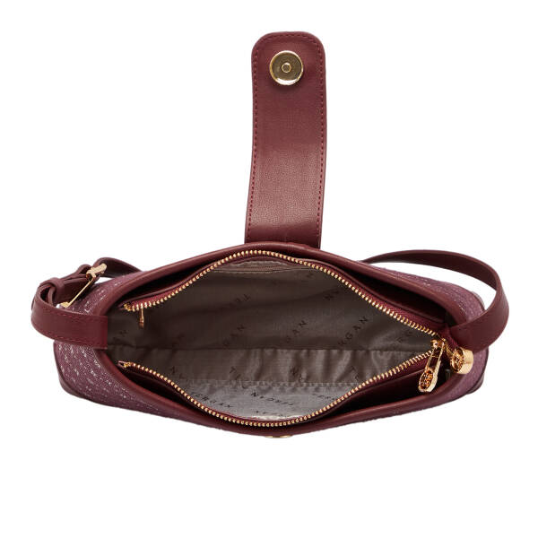 Bordo Tekstil Kadın Omuz Çantası - S26K1TWC0704-V6K - 4