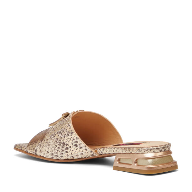 Bronz Hakiki Deri Kadın Terlik - K26Y1TR68565-V0Y - 4