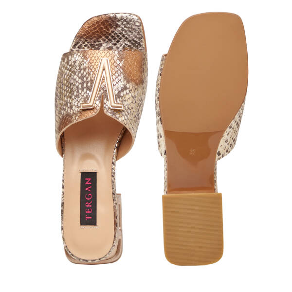 Bronz Hakiki Deri Kadın Terlik - K26Y1TR68565-V0Y - 6