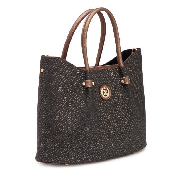 Bronz Print Kadın Çapraz Askılı Çanta - S26Y1PR09195-R7P - Tergan