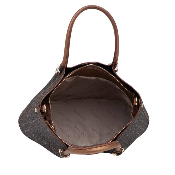 Bronz Print Kadın Çapraz Askılı Çanta - S26Y1PR09195-R7P - Tergan
