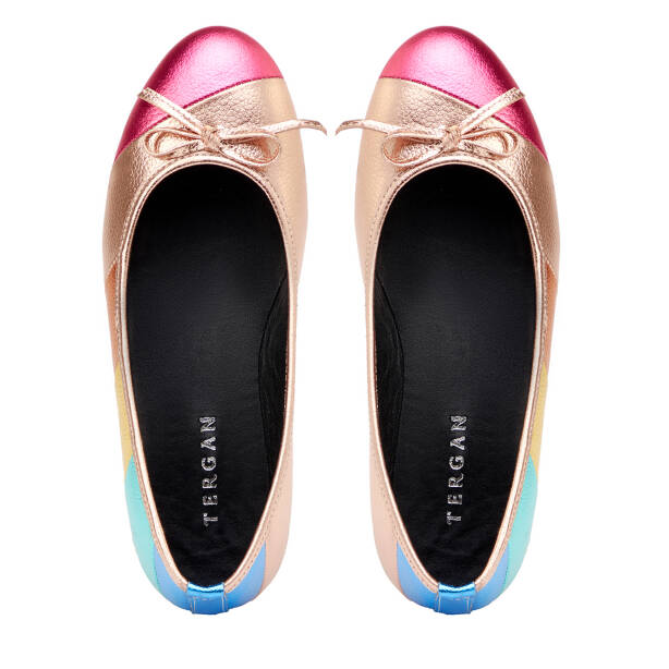 Çok Renkli Hakiki Deri Kadın Babet - K25I1BB67763-K2N - 5