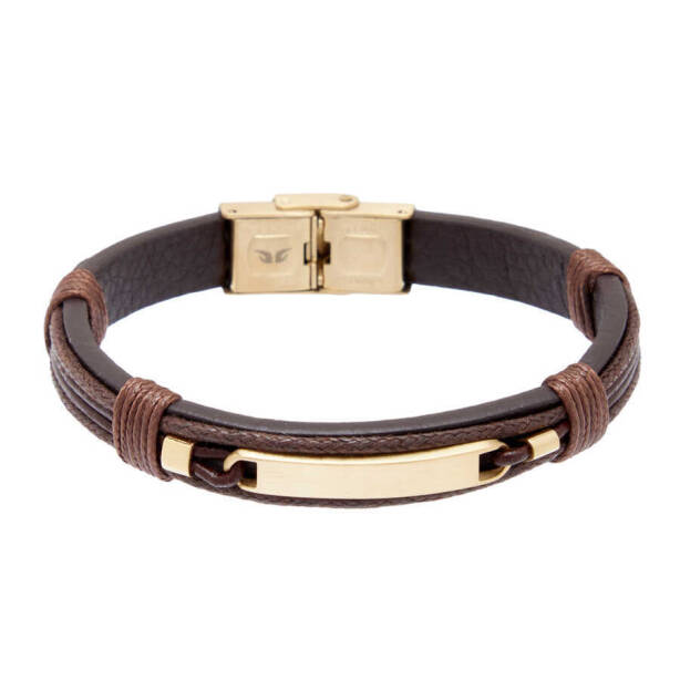 Dore Deri - Çelik Erkek Bileklik - E1BLK0410421-U2Z - 1