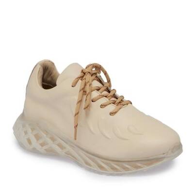  Ekru Deri Kadın Sneaker - K23S1AY67035-R90 - 1