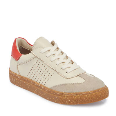 Ekru Deri Kadın Sneaker - K25I1AY68119-R90 - 1