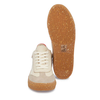 Ekru Deri Kadın Sneaker - K25I1AY68119-R90 - 4