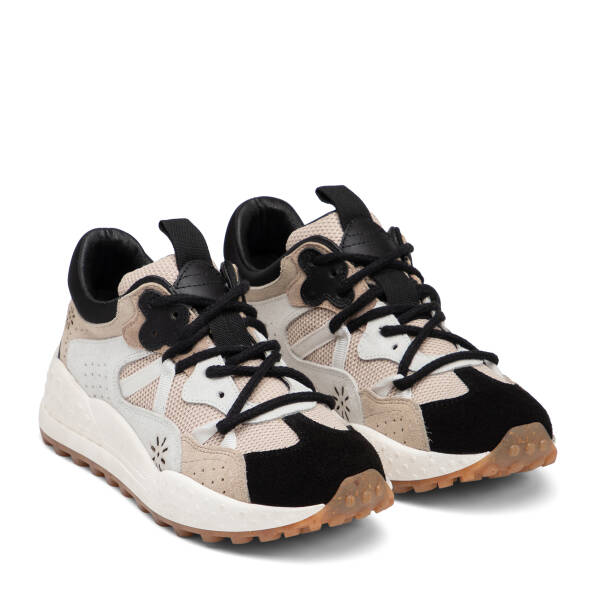 Ekru Deri-Tekstil Kadın Sneaker - K25I1AY67897-T2T - 2