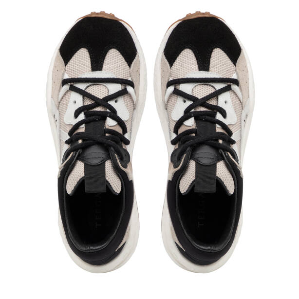Ekru Deri-Tekstil Kadın Sneaker - K25I1AY67897-T2T - 5