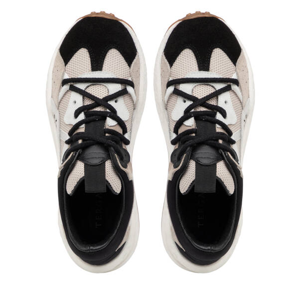 Ekru Deri-Tekstil Kadın Sneaker - K25I1AY67897-T2T - 5