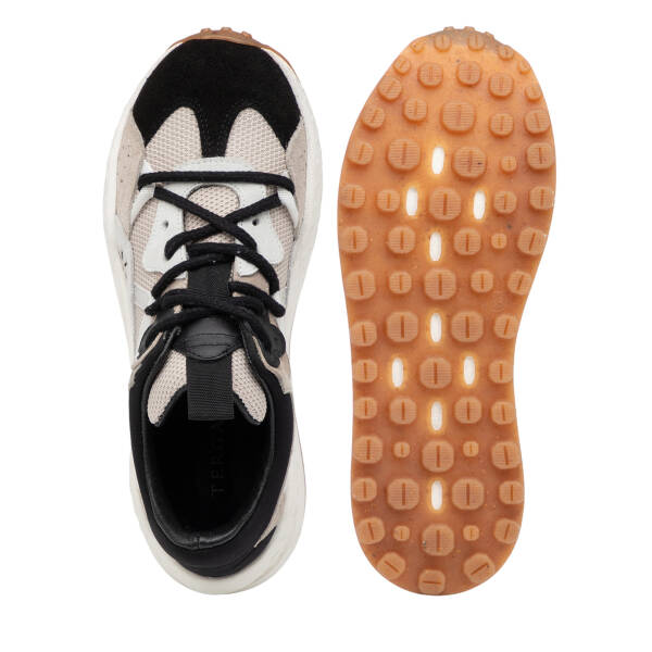 Ekru Deri-Tekstil Kadın Sneaker - K25I1AY67897-T2T - 6