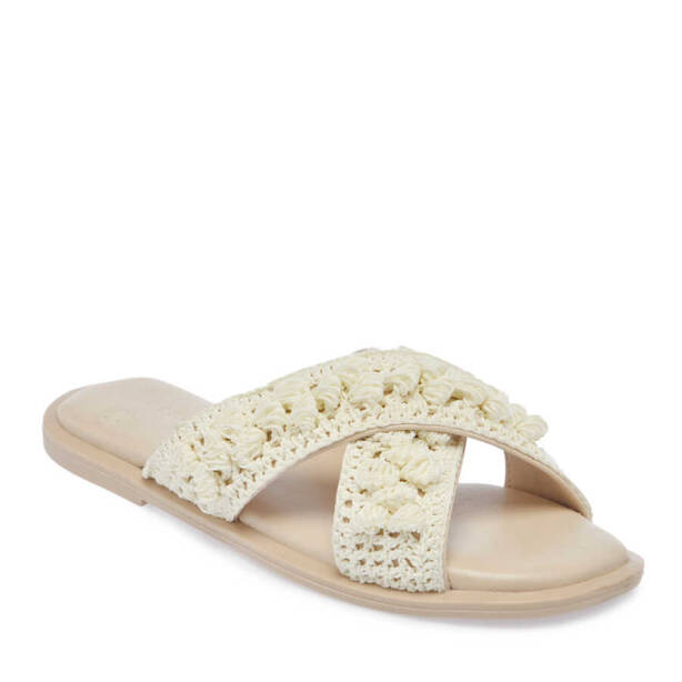 Ekru Vegan - Tekstil Kadın Terlik - K24Y1TR67082-M01 - 1