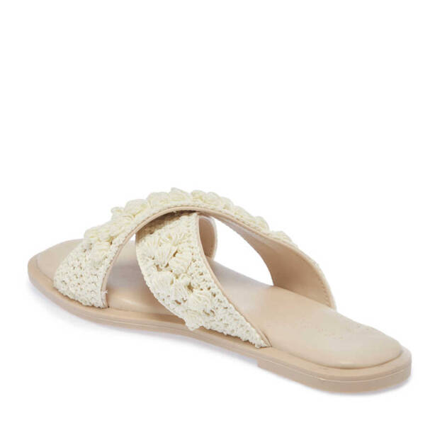 Ekru Vegan - Tekstil Kadın Terlik - K24Y1TR67082-M01 - 2