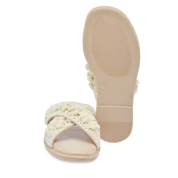 Ekru Vegan - Tekstil Kadın Terlik - K24Y1TR67082-M01 - 4