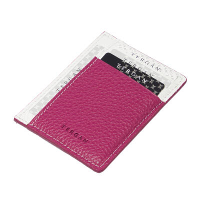 Fuşya Deri Unisex Kredi Kartlık - S1KK00001676-V4G 