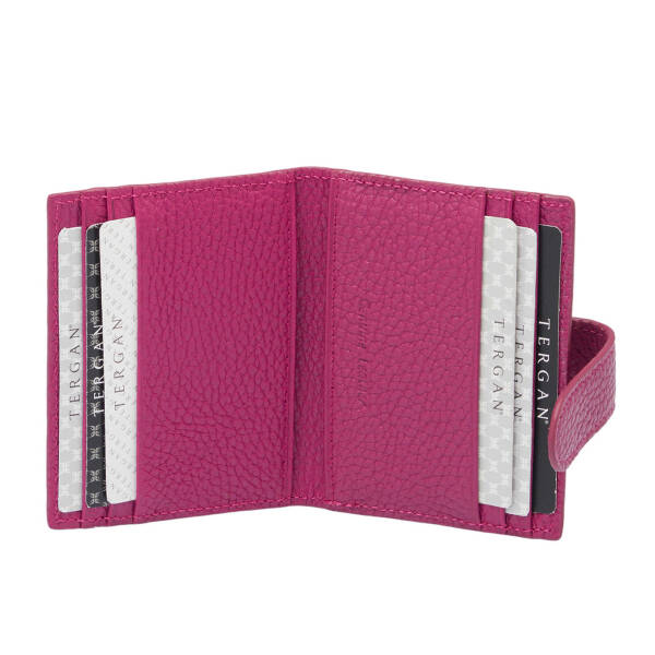 Fuşya Deri Erkek Kredi Kartlık - S1KK00001617-C42 - 2