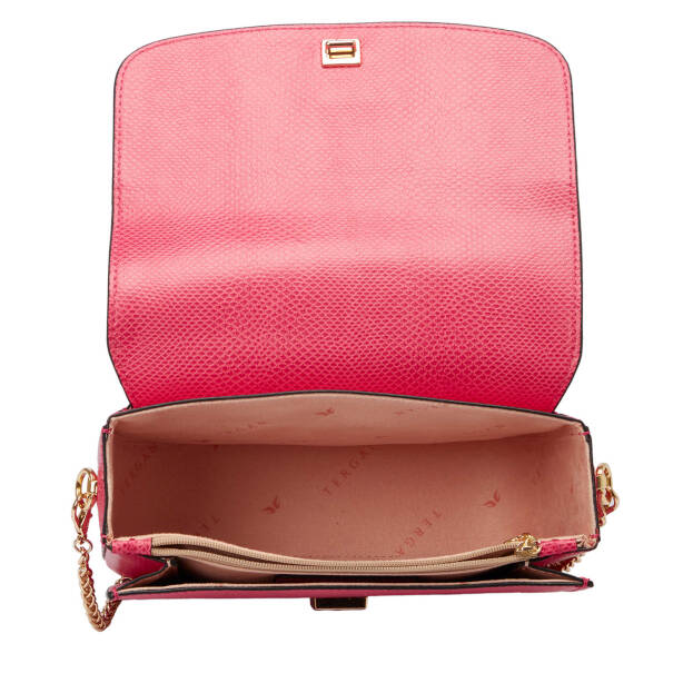 Fuşya Deri Kadın Çapraz Askılı Çanta - S24K1BC79933-U6K - Tergan