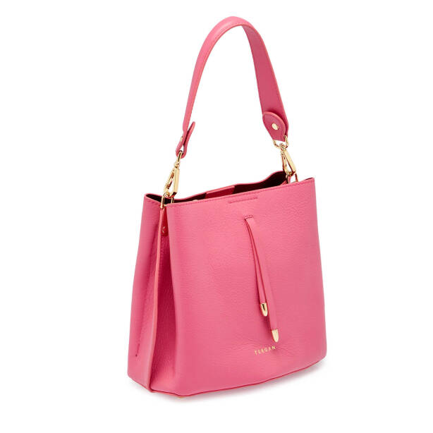 Fuşya Deri Kadın Çapraz Askılı Çanta - S24K1BC80285-H68 - 3
