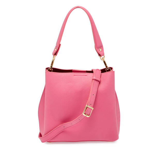 Fuşya Deri Kadın Çapraz Askılı Çanta - S24K1BC80285-H68 - 4