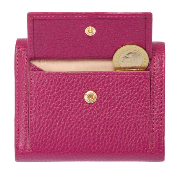 Fuşya Hakiki Deri Kadın Cüzdan - S1CB00005633-C42 - 4