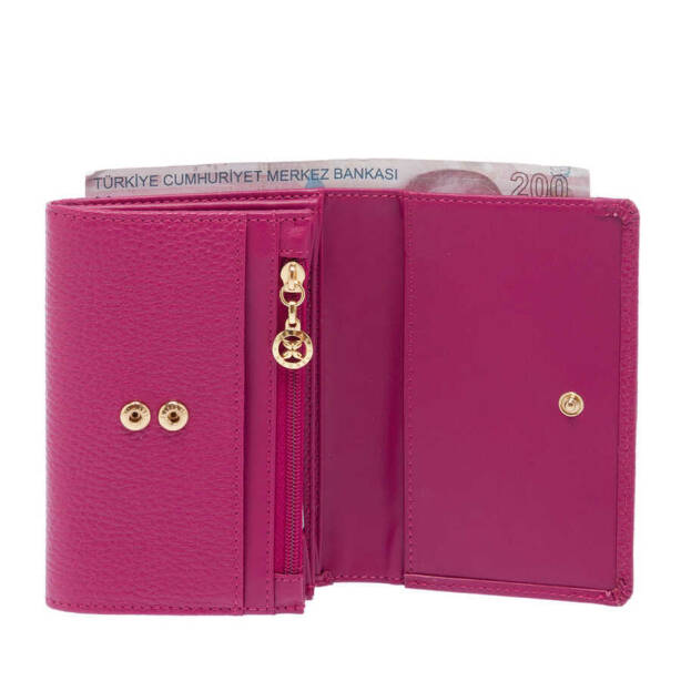 Fuşya Deri Kadın Cüzdan - S1CB00005815-M9F - 2