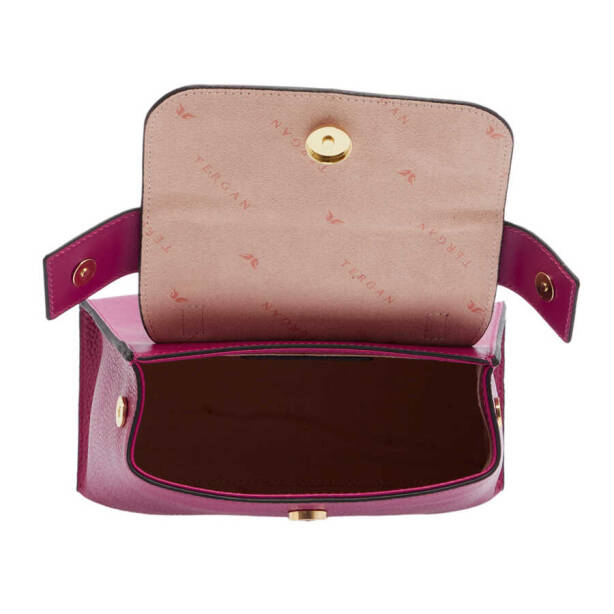 Fuşya Deri Kadın El Çantası - S23K1BC80128-M9F - 4