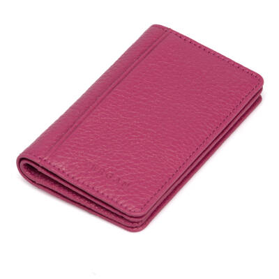 Fuşya Deri Unisex Kredi Kartlık - S1KK00001601-C42 