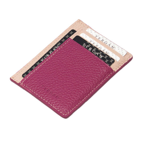 Fuşya Deri Unisex Kredi Kartlık - S1KK00001676-V3G - 1