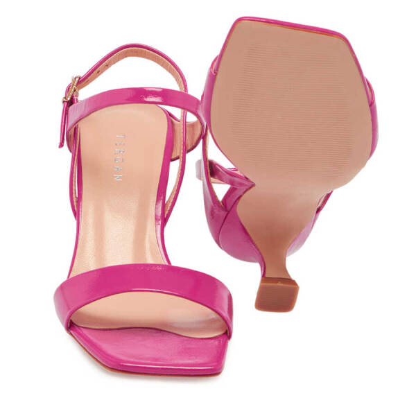 Fuşya Rugan Deri Kadın Topuklu Ayakkabı - K24Y1AY67176-T6U - 4
