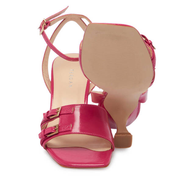 Fuşya Rugan Deri Kadın Topuklu Ayakkabı - K24Y1AY67185-T6U - 4
