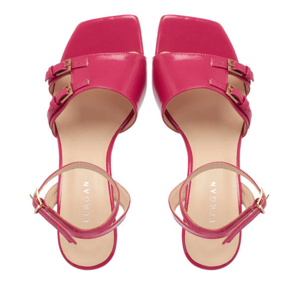 Fuşya Rugan Deri Kadın Topuklu Ayakkabı - K24Y1AY67185-T6U - 5