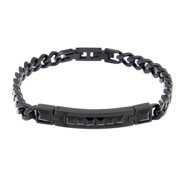 Gri Çelik Erkek Bileklik - E1BLK0410432-I99 - 1