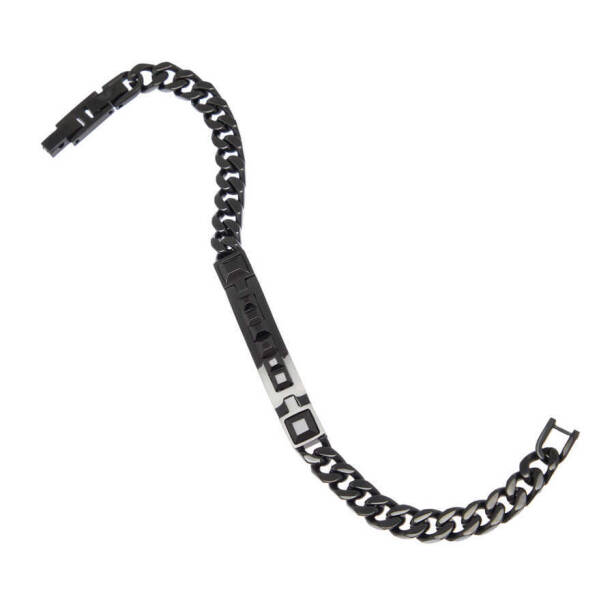 Gri Çelik Erkek Bileklik - E1BLK0410432-I99 - 2