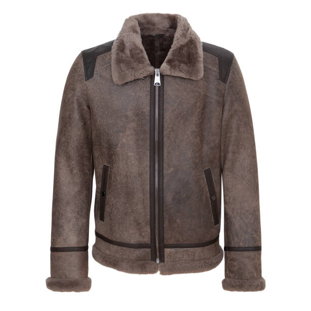 Gri Deri Erkek Deri Mont - E23KKM310473-T7V 