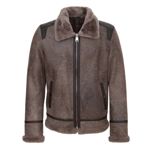 Gri Deri Erkek Deri Mont - E23KKM310473-T7V - 1