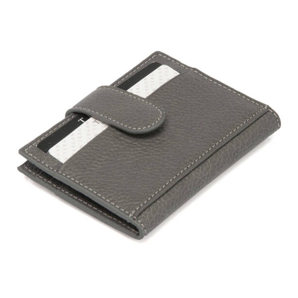 Gri Deri Erkek Kredi Kartlık - S1KK00001617-G35 