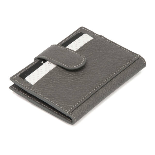 Gri Deri Erkek Kredi Kartlık - S1KK00001617-G35 - 1